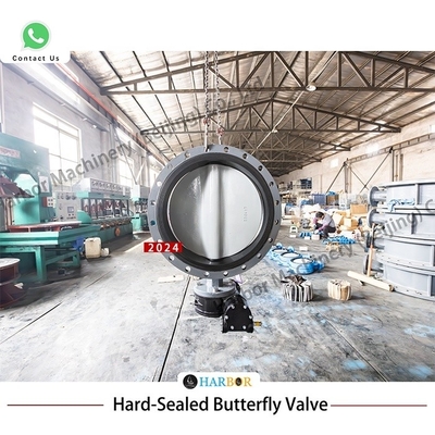 Watermedium DN40-DN700 Handmatige Turbine Gegooid Staal Soft-Seal Butterfly Valve D371X-16C