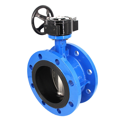 DN40-DN1200 Flankenverbindingshandleiding Turbine Ductile Iron Butterfly Valve for Benefit