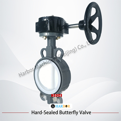 Volledig bekleed WCB Wafer Butterfly Valve D71F4-16C met dubbele werking