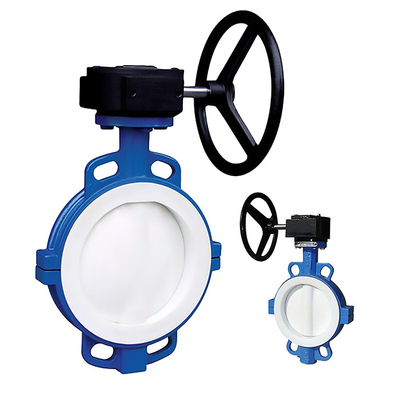 PTFE-bekleed turbinewafer vlinderklep D371F46-16C met zuur- en alkalisterendheid
