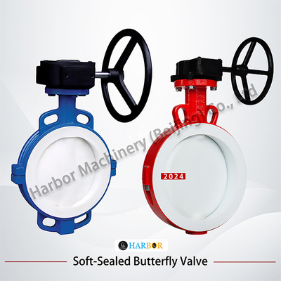 PTFE-bekleed turbinewafer vlinderklep D371F46-16C met zuur- en alkalisterendheid