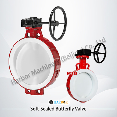 PTFE-bekleed turbinewafer vlinderklep D371F46-16C met zuur- en alkalisterendheid