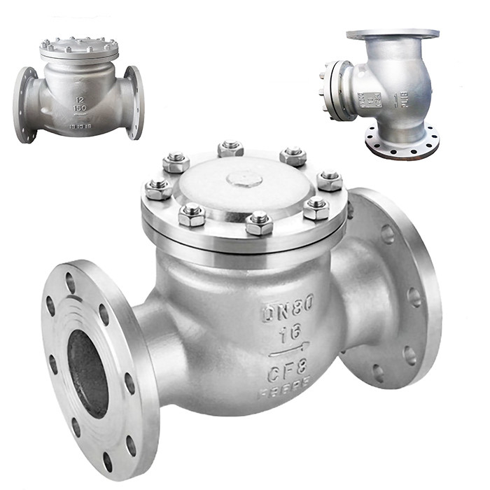 Roestvrij staal DN15-DN300 Water-olie-gas-medium-flanged swing check valve H44H-150LB